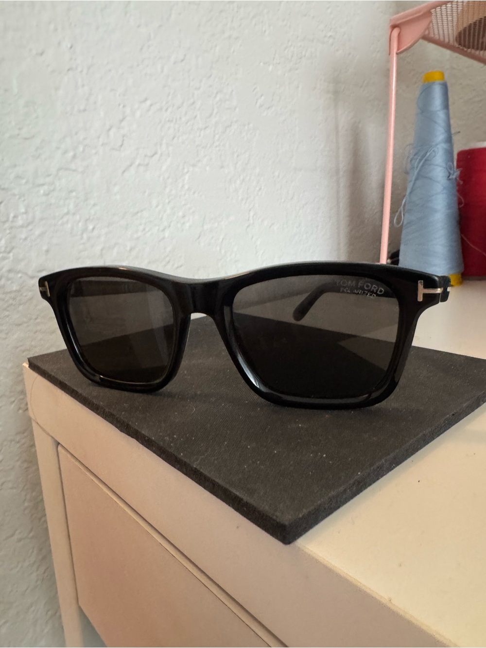 Tom Ford Black Square Frame Men's Sunglasses